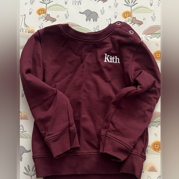 Kith kids burgundy cotton sweatsuit - Picture 5 of 6
